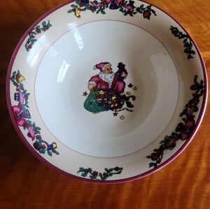 Vintage Santa Christmas Bowl